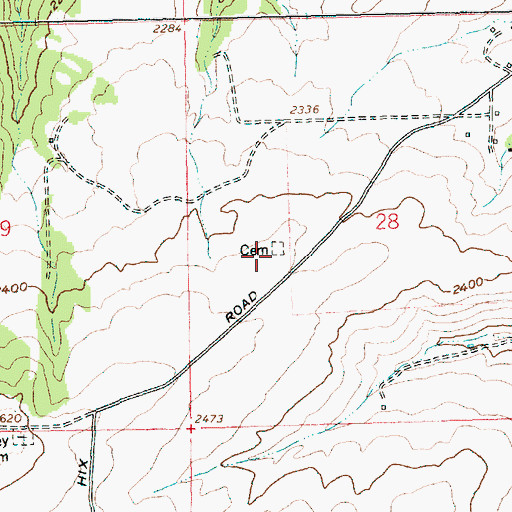 Topographic Map of Catholic Cemetery, OR