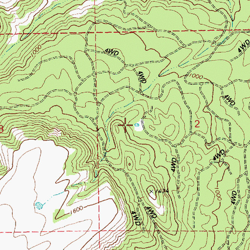 Topographic Map of Ketchum Pond, OR