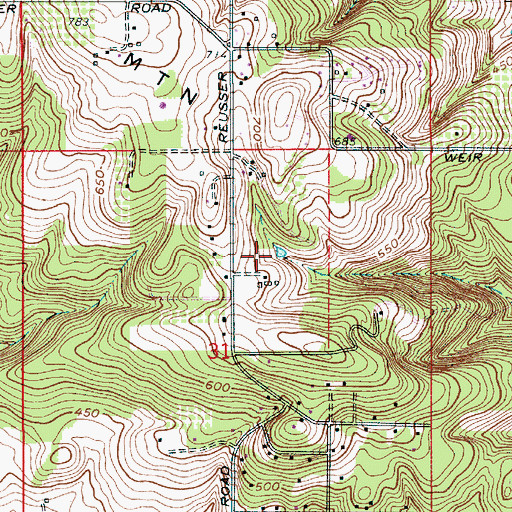 Topographic Map of Heard Reservoir, OR