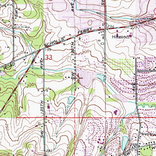 Topographic Map of Stark Reservoir, OR