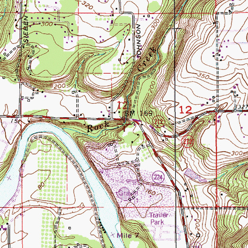 Topographic Map of Rock Creek Corner, OR