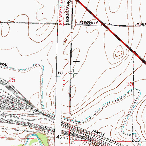 Topographic Map of U S B Line Canal, OR