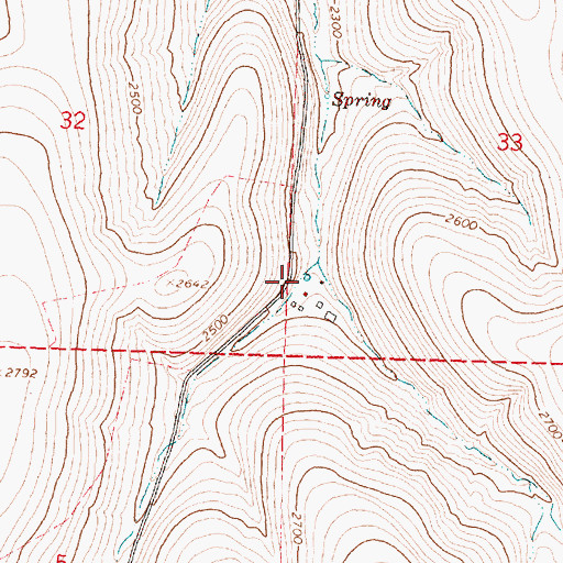 Topographic Map of Robinson Reservoir, OR