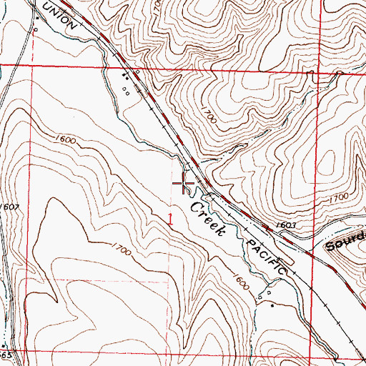 Topographic Map of Sourdough Creek, OR