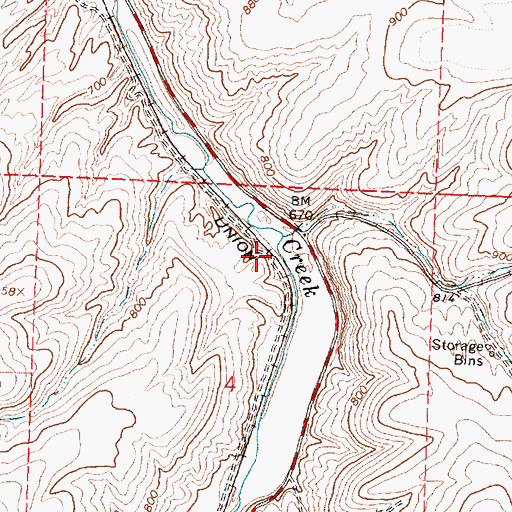 Topographic Map of Brandy Creek, OR