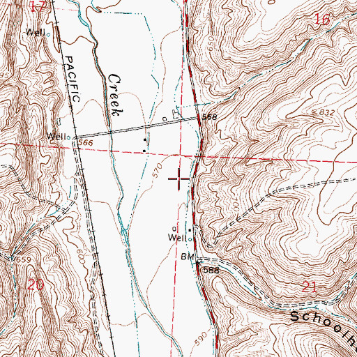Topographic Map of Ewing Ditch, OR