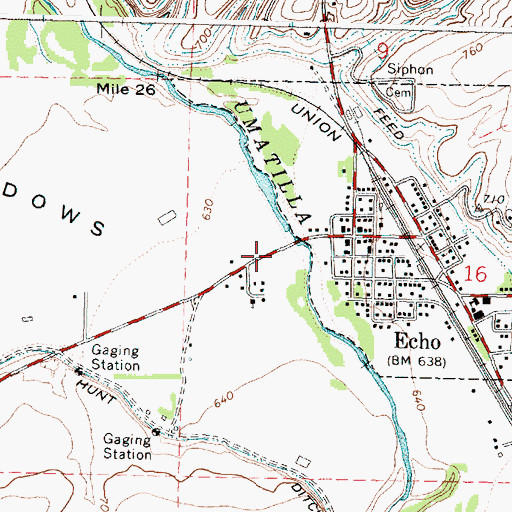 Topographic Map of Fort Henrietta (historical), OR