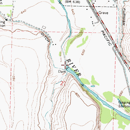 Topographic Map of Westland Dam, OR