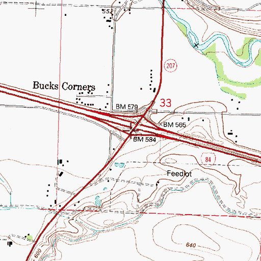 Topographic Map of Butter Creek Junction, OR