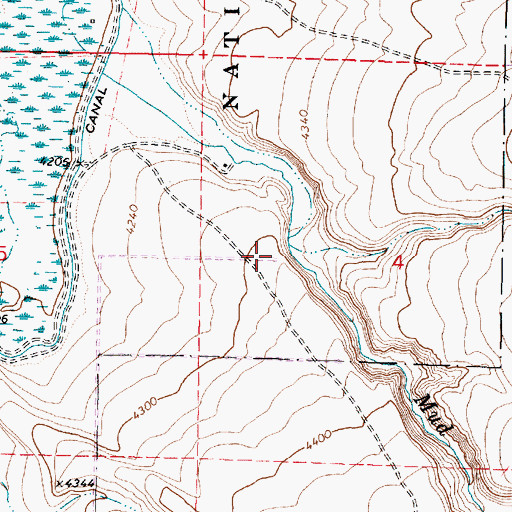 Topographic Map of Lambing Creek, OR