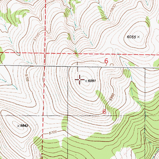 Topographic Map of Bald Mountain, OR