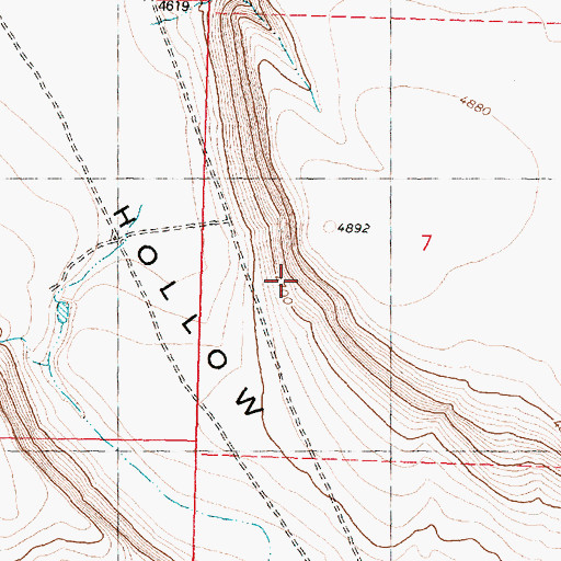 Topographic Map of Smoky Hollow Rim, OR