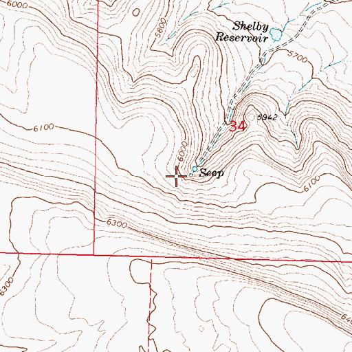 Topographic Map of Seep Spring, OR