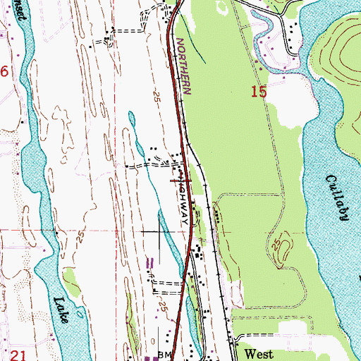 Topographic Map of Allendale (historical), OR