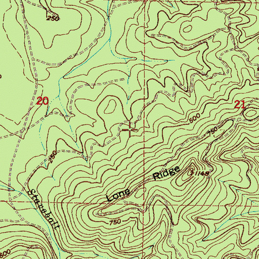 Topographic Map of Laws Creek, OR
