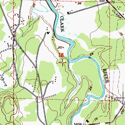 Topographic Map of Walford Johnson Creek, OR