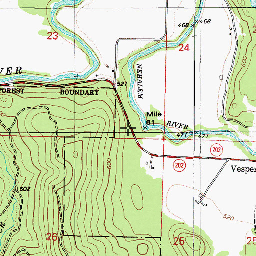Topographic Map of Kale Creek, OR