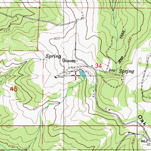 Topographic Map of Turek Reservoir, OR