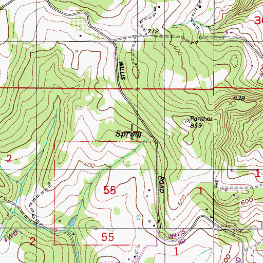 Topographic Map of McCall Spring, OR