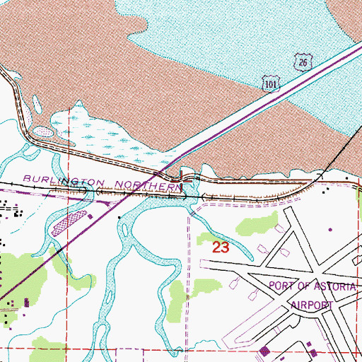 Topographic Map of Adair Slough, OR