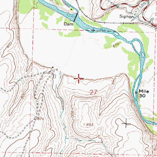 Topographic Map of Taylor Ditch, OR