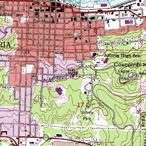 Topographic Map of Pioneer Cemetery, OR