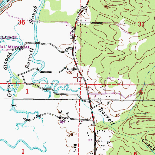 Topographic Map of Trotter, OR