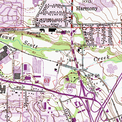 Topographic Map of Dean Creek, OR