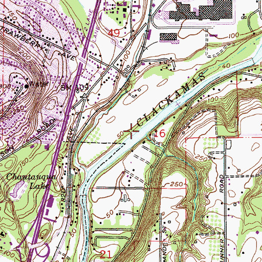 Topographic Map of Eda Creek, OR