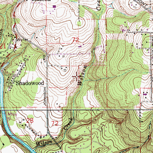 Topographic Map of Shipley Creek, OR