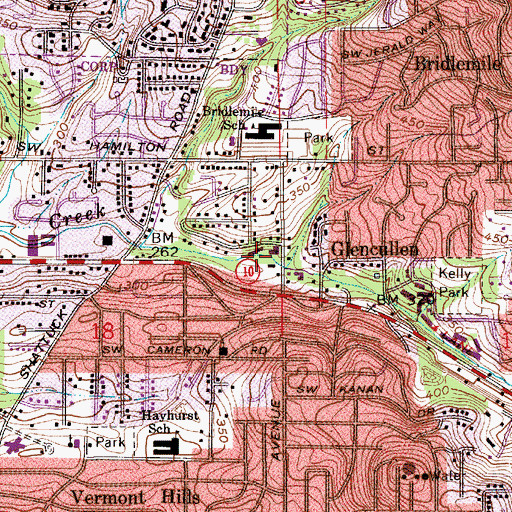 Topographic Map of Ivey Creek, OR