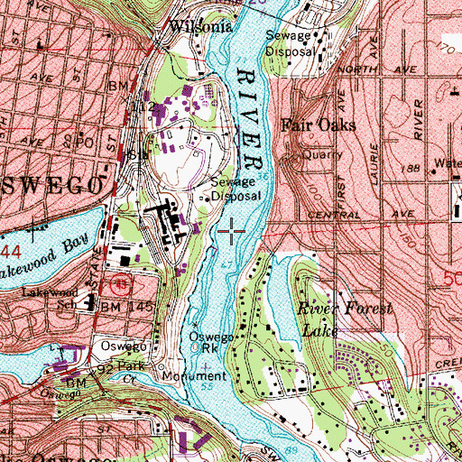 Topographic Map of Forest Creek, OR