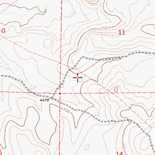 Topographic Map of Jewell Reservoir, OR