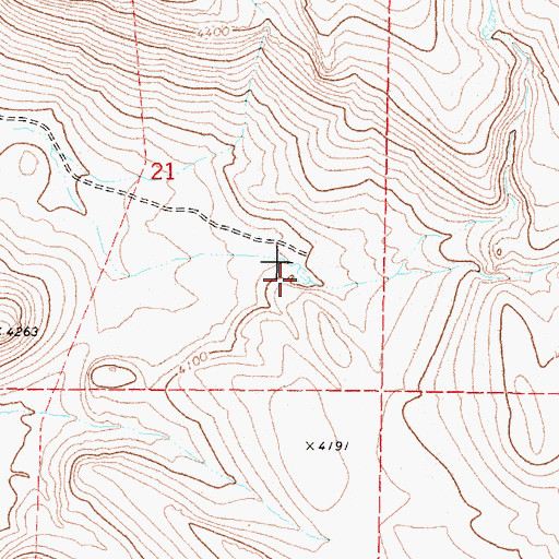Topographic Map of Lost Reservoir, OR