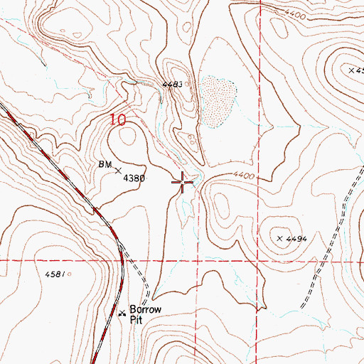 Topographic Map of Johnson Reservoir, OR