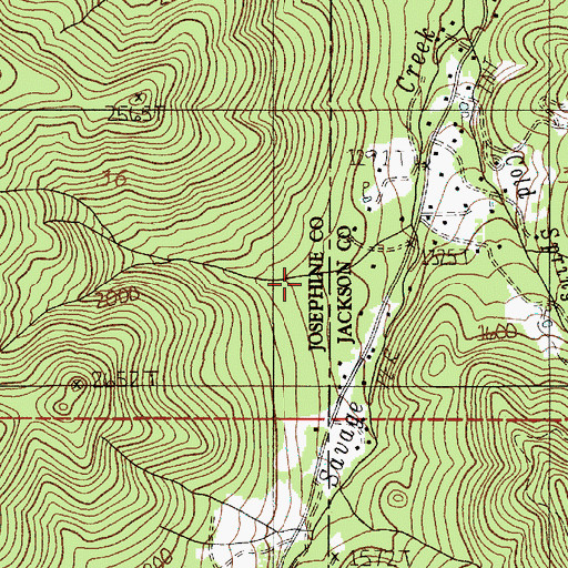 Topographic Map of Lucy Gulch, OR