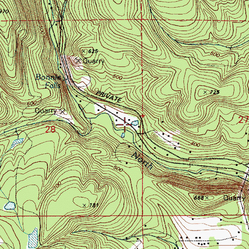 Topographic Map of Heinen Pond, OR