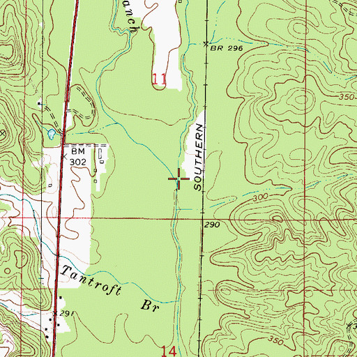 Topographic Map of Allen Branch, AL