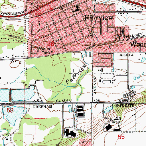 Topographic Map of Stone Reservoir, OR
