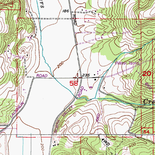 Topographic Map of Dewey (historical), OR