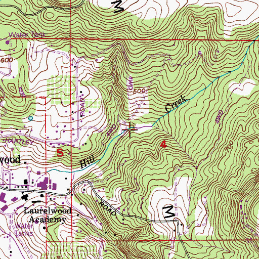 Topographic Map of Laurelwood Reservoir, OR