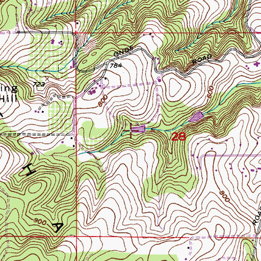 Topographic Map of Cook Reservoir, OR