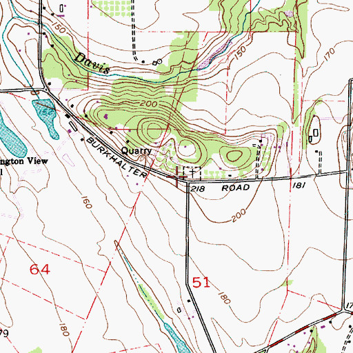 Topographic Map of Lewis Cemetery, OR