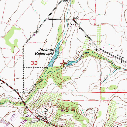 Topographic Map of Lindow Reservoir, OR