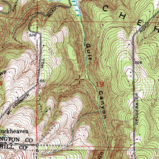 Topographic Map of Ayers Creek, OR