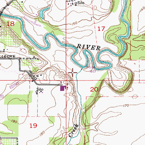 Topographic Map of Davis Creek, OR