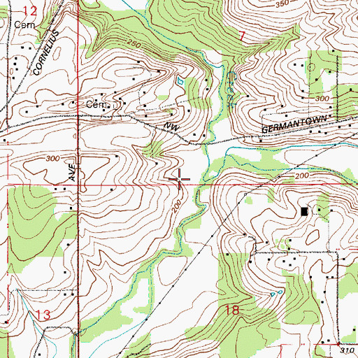 Topographic Map of Abbey Creek, OR