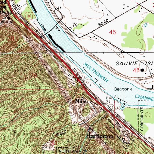 Topographic Map of Ennis Creek, OR