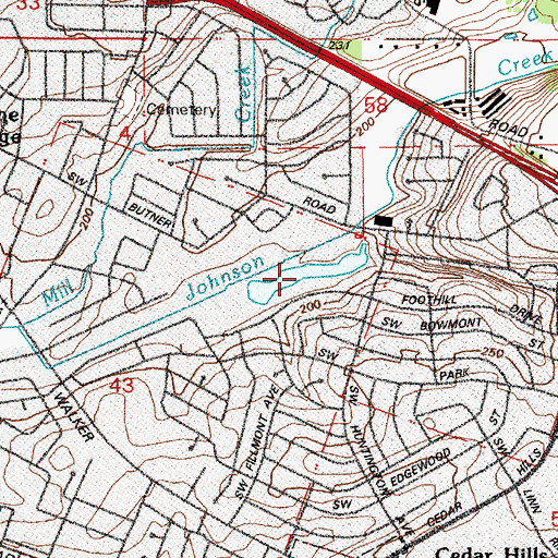 Topographic Map of Commonwealth Lake, OR