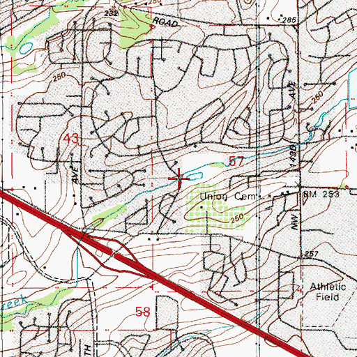 Topographic Map of Dinihanian Reservoir, OR